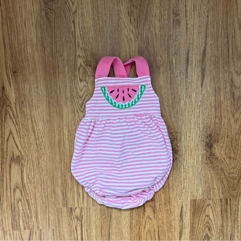 Pink Striped Watermelon Bubble Girls 18 Months
